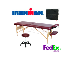 Ironman Colorado Massage Table Package - with Face Cradle, Carry Case and Stool!