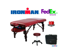 Ironman Delta Spa Table Package - with Face Cradle, Carry Case and Stool!