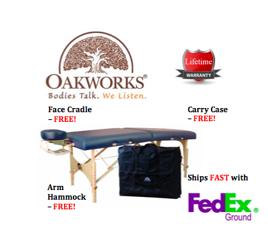 Oakworks One Portable Massage Table Package - Fast FedEx Shipping! image