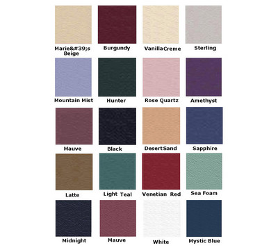 Available Ever Soft Vinyl Colors 