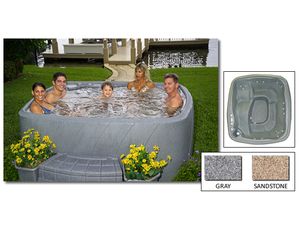Tropical Leisure Cayman 6 Person Portable Spa with Lounger