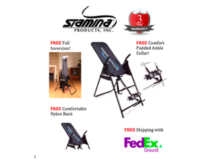 Stamina Gravity Inversion Table  55-1538 - Fast FREE FedEx Shipping
