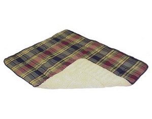 Dallas Manufacturing Fleece and Plaid Pet Dog Bed - Fast FREE FedEx Shipping!