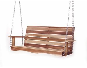 All Things Cedar Western Red Cedar Porch Swing PS48U - Fast FREE FedEx Shipping!
