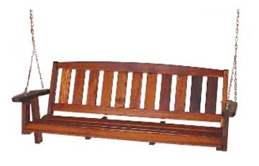 Great American Woodies 5 ft Cedar Mission Porch Swing - Fast FREE FedEx Shipping! image
