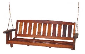 Great American Woodies 4 ft Cedar Mission Porch Swing - Fast FREE FedEx Shipping! image