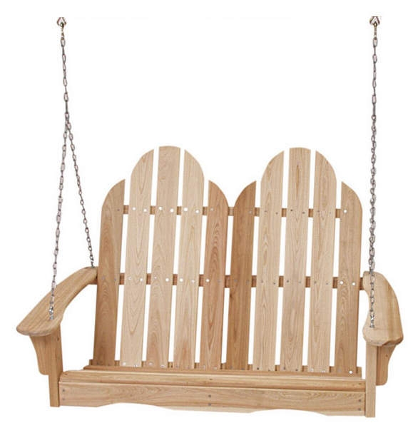 Great American Woodies Cypress Adirondack Porch Swing - Fast FREE FedEx Shipping! image