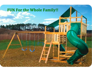 Plan It Play Frontier with Swings - LUMBER AND SLIDE NOT INCLUDED