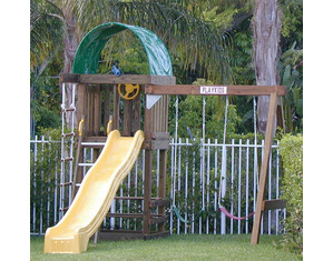 Playkids 2-Position Swing with Canopy Roof