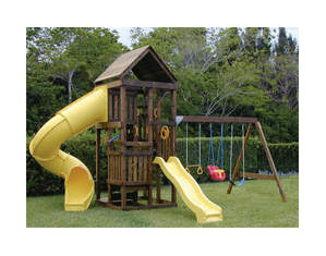 Playkids Tower with Multifloor Platform Swing Set