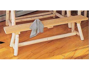 Rustic Natural Cedar Furniture 6 ft Straight Garden Bench