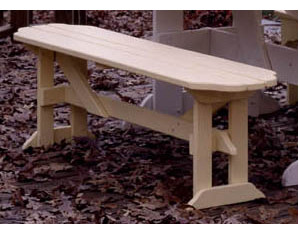 Uwharrie Harvest Collection Backless Garden Bench - Fast FREE FedEx Shipping!