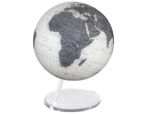 Artline 8 inch Disk Base Globe - White Grey
