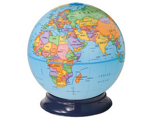 Cram 12 inch Discovery Plastic Globe in Clear view Base