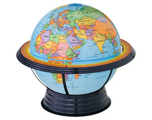 Cram 12 inch Discovery Plastic Globe in Horizon Ring