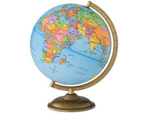 Cram 12 inch Discovery Plastic Globe in Semi Meridian