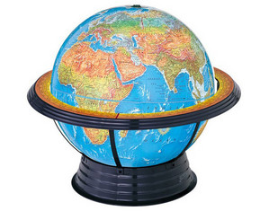 Cram 12 inch Physical Globe in Horizon Ring Mounting