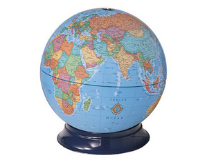 Cram 12 inch Political Plastic Globe in Clearview Base