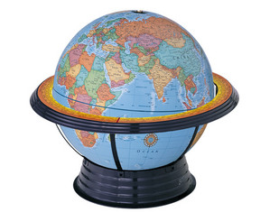 Cram 12 inch Political Plastic Globe in Horizon Ring