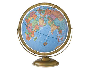 Cram 12 inch Political Plastic Globe in Swing Meridian
