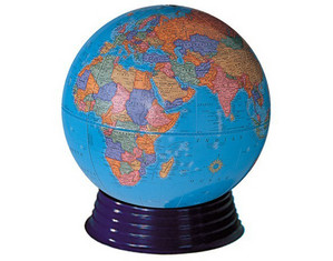 Cram 16 inch Political Globe in Clearview Base