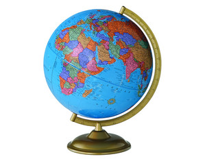 Cram 12 inch Classic Political Globe in Semi Meridian