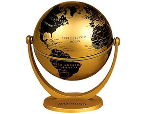 Hammond Metallic Bronze and Brown Mini Globe
