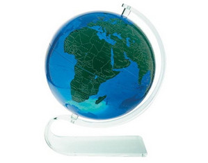 Artline Blue Green Earthsphere Globe with Pedestal Base
