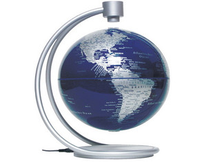 Stellanova 8 Inch Levitating Silver Globe