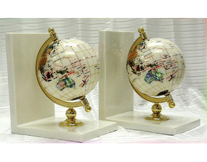 Team Concept 110 mm Gemstone Globe Bookend in Pair