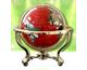 Red Jasper with Heavy Gold Brass Stand