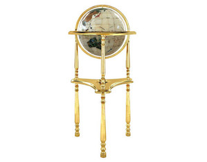 Team Concept 37 inch Floor Stand Full-Cut Shell MOP Gemstone Globe