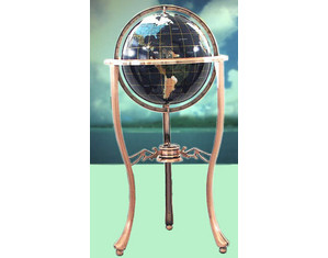 Team Concept 37 inch Floor Stand Gemstone Globe with 3 Leg