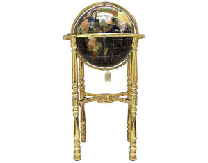 Team Concept 37 inch Floor Stand Gemstone Globe with 4 Leg
