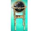 Blue Jasper with Heavy Gold Brass Stand