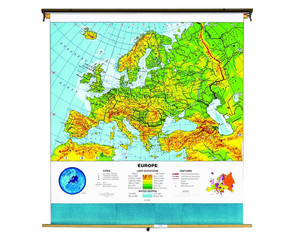 Cram Europe Physical Wall Map