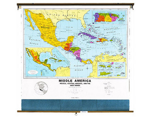 Cram Middle America Political Wall Map