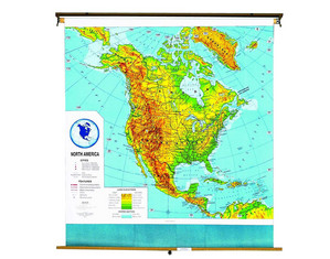Cram North America Physical Wall Map