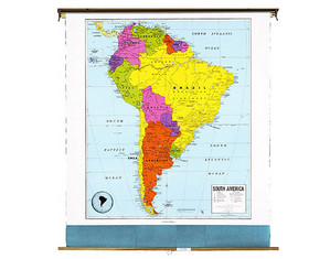 Cram South America Political Wall Map