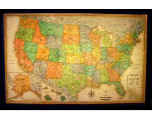 Lightravels Illuminated Classic USA Wall Map with Frame