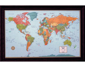 Lightravels Illuminated World Map with Frame