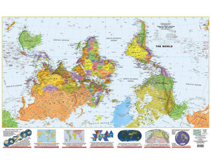 Peters Maps What's Up? South! World Map