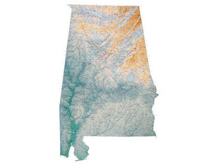 Raven Maps & Images Alabama Wall Map