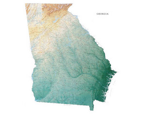 Raven Maps & Images Georgia Wall Map
