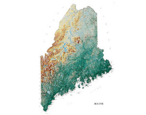 Raven Maps & Images Maine Wall Map