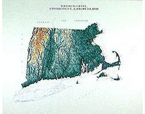 Raven Maps & Images Massachusetts Wall Map