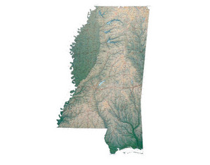 Raven Maps & Images Mississippi Wall Map