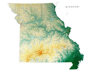 Raven Maps & Images Missouri Wall Map