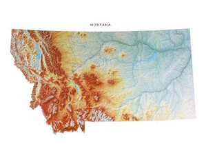 Raven Maps & Images Montana Wall Map