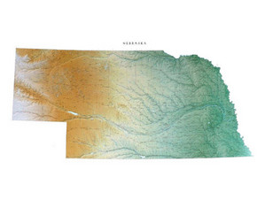 Raven Maps & Images Nebraska Wall Map